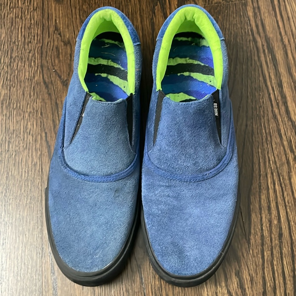 NikeSB Zoom‎ Verona Slip Leo Baker Blue and Black Sneakers - Like New